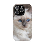Ragdoll Kitten Phone Case, Blue Eyes Macro Portrait Cover, Gift