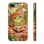 Cute Kawaii Frog Phone Case Strawberry Picnic Tough Cover Gift Art