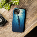 Barracuda Silhouette Phone Case, Sunlit Marine Art Tough Cover