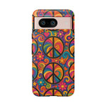 Peace Love Rainbow Spiral Art Tough Phone Case