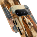 Guilty Basset Hound Phone Case, Muddy Watercolor Art Cover