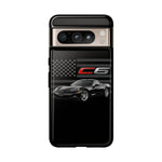 Black C6 Phone Case American Sports Car Tough Cover Gift