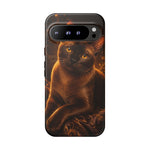 Burmese Golden Sable Portrait Art Tough Phone Case