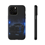 Neon Blue Sports Car C8 Phone Case | Tough Cases