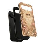 Persian Cat Floral Art Nouveau Tough Phone Case