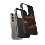 Black Charger Classic Muscle Flames Tough Phone Case Cover Gift