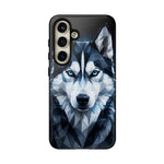 Siberian Husky Geometric Diamond Art Tough Phone Case
