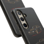 Trans Am Phone Case Black Gold, Three-View Vector Tough Cover
