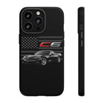 Black C6 Phone Case American Sports Car Tough Cover Gift