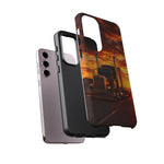 Classic Semi Truck Sunset Highway Phone Case Tough Case