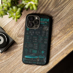 Teal S13 Silvia Phone Case, JDM Drift Infographic Spec Cover