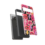 Pop Art Lips and Lightning Bolt Phone Case