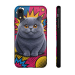 British Shorthair Round Pop Art Tough Phone Case