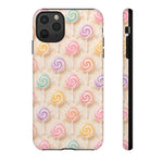 Pastel Swirl Lollipops Tough Case | Candy Pattern Phone Cover