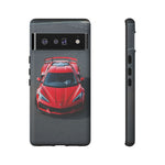 Red C8 Z06 Track Wing Tough Phone Case Cover Gift Art