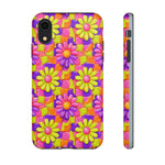Trippy Daisy Retro Floral Pattern phone case | Tough Cases