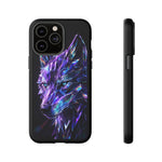 Holographic Wolf Phone Case, Fractured Prism Iridescent Cover