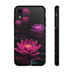 Neon Water Lilies Vaporwave Tough Phone Case
