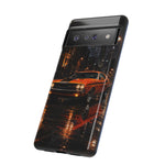 Challenger RT Phone Case, Rainy City Night Muscle Car Tough Cover