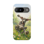 Playful Dog in Meadow Great Dane phone case | Puppy Art Tough Cover