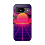 Classic Grid Sunset Vaporwave Art Tough Phone Case