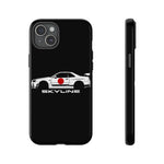 R34 Skyline Japanese Flag Race Car Phone Case | JDM GT-R Tough Cover
