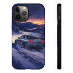 R34 GTR Skyline Snow Country Drift JDM Tough Phone Case