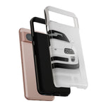 White MK4 Supra Phone Case, Retro 90s JDM Tough Cover for Car Enthusiasts