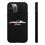 1970 Camaro Z28 White Silhouette Tough Phone Case Cover Gift