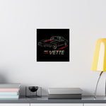 1967 Corvette Stingray Poster Wall Art Print Classic Car Garage Decor Gift Vette