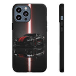 Camaro ZL1 Phone Case, Black Red Racing Stripe Studio Cover, Gift