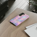 Pastel Aura Phone Case, Swirling Silhouette 3D Cover, Gift