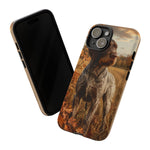 German Wirehaired Pointer Autumn Art Tough Phone Case