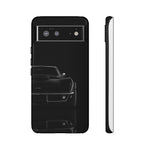 Black 1969 Corvette Art Phone Case, C3 Stingray Sports Car Tough Cover