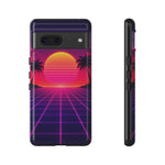 Classic Grid Sunset Vaporwave Art Tough Phone Case