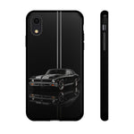 Nova SS Phone Case, Black 68 Muscle Car Silver Stripe Studio Cover