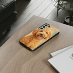 Goldendoodle Fluffy Curls Portrait Art Tough Phone Case