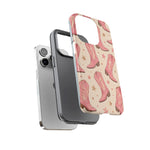Pink Cowboy Boots phone case | Western pattern | Pastel stars