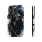 Black Lab Watercolor Art Tough Phone Case - Dog Portrait