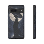 Geisha Parasol Moonlight Art Tough Phone Case