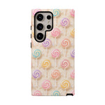 Pastel Swirl Lollipops Tough Case | Candy Pattern Phone Cover