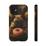 Pug Donut Dilemma Tough Phone Case