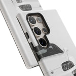 White MK4 Supra Phone Case, Retro 90s JDM Tough Cover for Car Enthusiasts