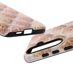 Silk Rose Phone Case, Blush Pink Floral Pattern Tough Cover, Gift