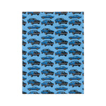 1967 Camaro SS Marina Blue Throw Blanket Classic Muscle Car Gift