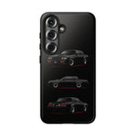 Black GNX Phone Case, Three-View Muscle Car Vector Tough Cover