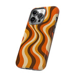 Groovy Wave Lines Retro Art Tough Phone Case