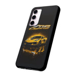 Z06 Corvette Phone Case, Yellow Neon Chrome Studio Cover