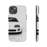 White MK4 Supra Phone Case, Retro 90s JDM Tough Cover for Car Enthusiasts