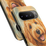 Goldendoodle Fluffy Curls Portrait Art Tough Phone Case